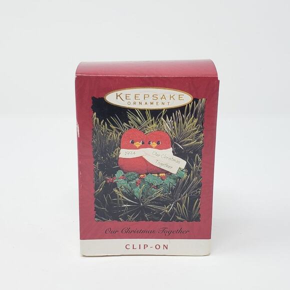 1994 Hallmark Our Christmas Together Clip-On Keepsake Handcrafted Ornament - Picture 1 of 5